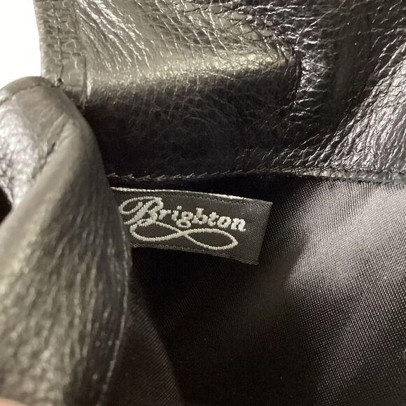 Brighton Black Leather Crossbody Wallet with Detachable Chain Strap - Picture 8 of 12